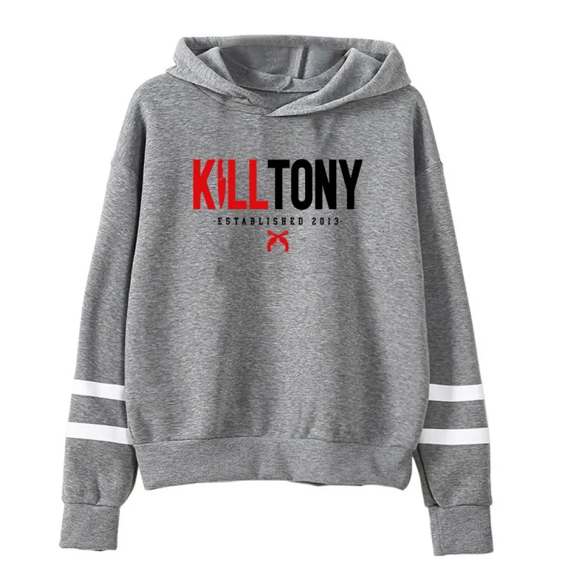 Толстовка с капюшоном Kill Tony Merch унисекс, без карманов, с рукавами с параллельными перекладинами, уличная одежда, женская и мужская толстовка с капюшоном, забавная одежда