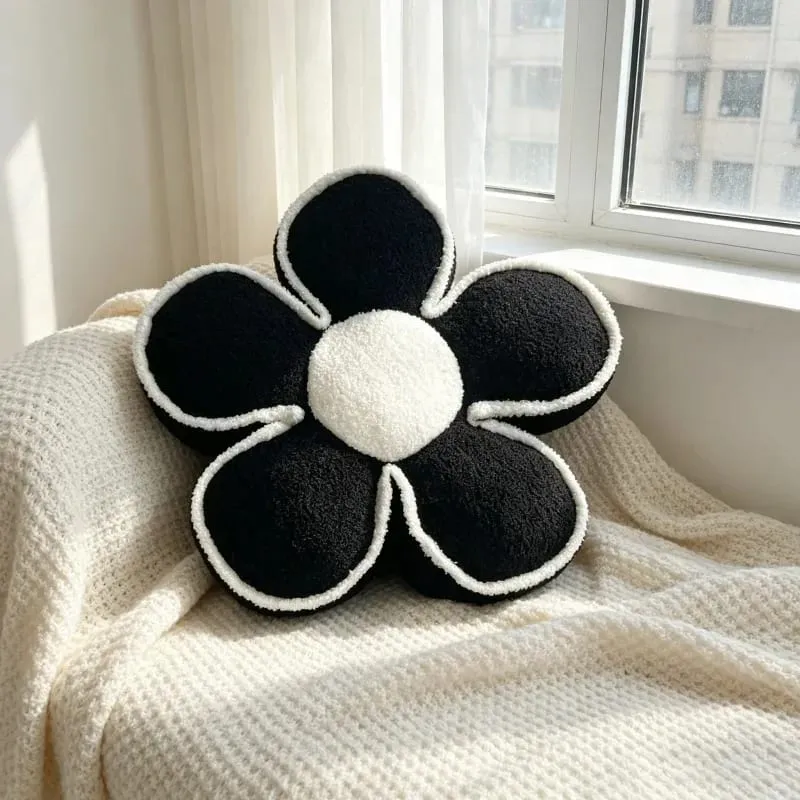 PP Cotton Filled Sunflower Pillow Flower Petal Shape Sofa Cushion Headrest Backrest Pad Living Room Bedroom Bay Window Decor — image 2