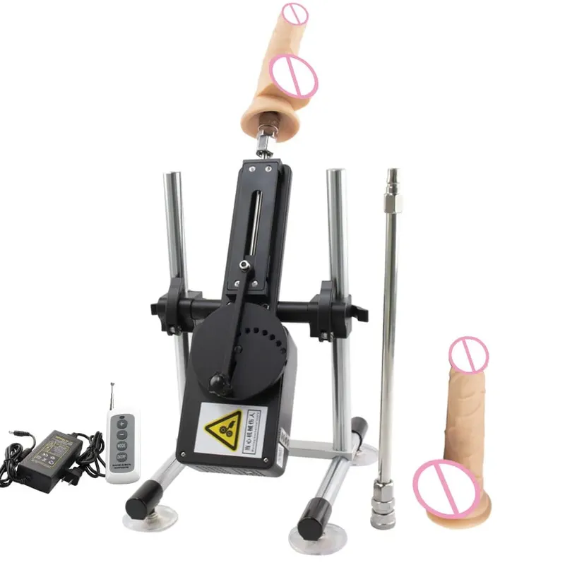 70W Automatic Telescopic SEX Machine 3-9cm Adjustable Stroke Metal & Dildo Attachments Adult Personal for Couples Men Women