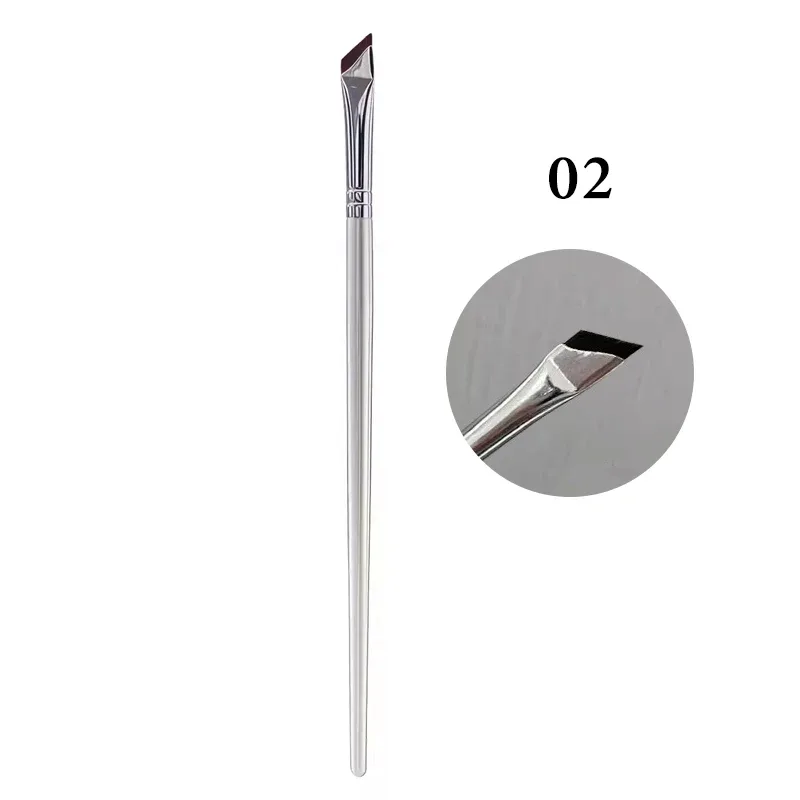 1/2/3PCS Professional Ultra Thin Angled Eye Liner Brush Fine Angle Flat Eyebrow Contour Makeup Detail Brushes Face Makeup Tools