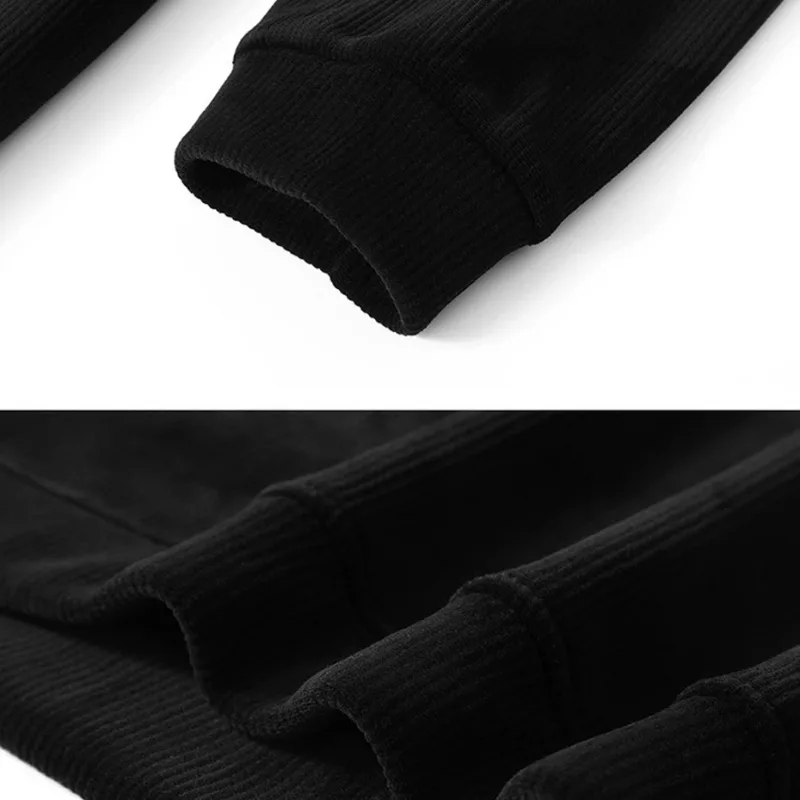 Extra Big Size Men's Sweatshirt Half Zip Pullover Corduroy Fleece Plus Large 6xl 7xl 8xl 9xl 10xl Autumn Winter Warm Casual Top