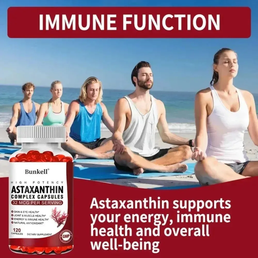 Huile de krill antarctique 120 mg astaxanthine 32 mcg capsules (EPA DHA) soutiennent l'immunité des articulations et de la peau, santé cardiovasculaire