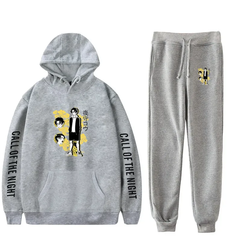 Harajuku Comfortable Call of the Night Print Sweatshirt Sweatpants Suit Hoodies+ Trousers Suit Boys/Girls 2 Piece Set Clothes — image 3
