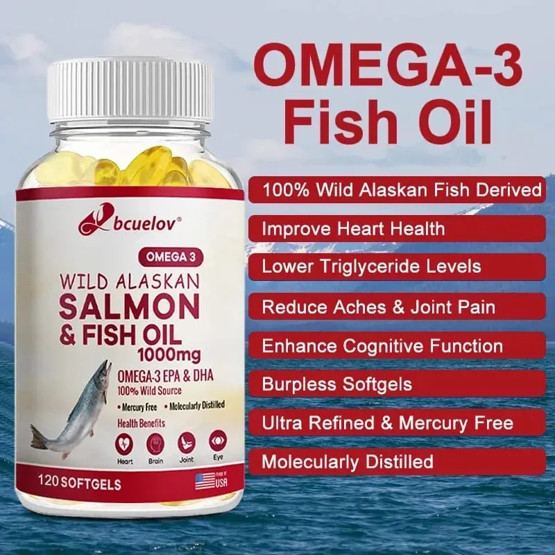 Super Omega-3 EPA/DHA Fish Oil Capsules - Heart Brain & Joint Health Support - Gluten Free Non-GMO — image 4