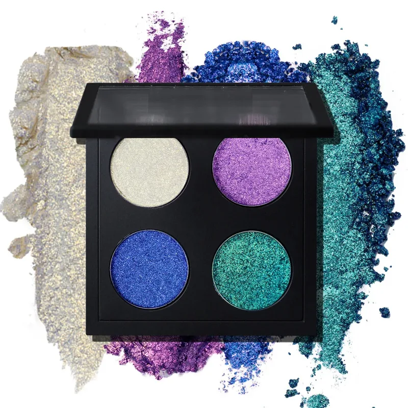 4 Colors Vegan Chameleon Eyeshadow Palette Private Label Makeup Wholesale Custom Logo Color Shift Eye Shadow