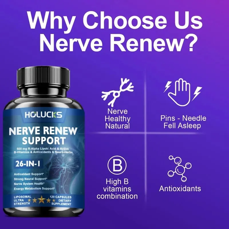 Advanced Nerve Nutrition Capsules with L-Theanine & Zinc Maintain Neural Comfort Metabolism & Healthy Nerve System