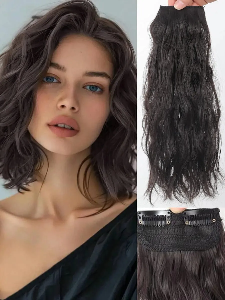 Women Water Wave Extensions Clip In Hair Extensions Invisible Synthetic Wig Piece Suitable Thinning Hair Increase Hair Volume — image 10