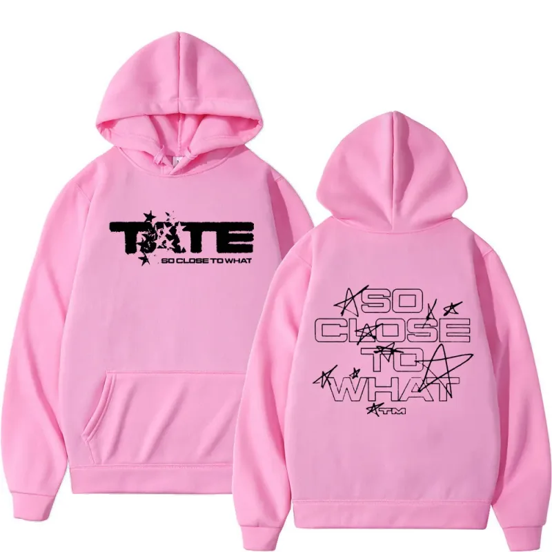 26Men Women Clothing Long Sleeve Hooded Sweatshirts Tate McRae So Close To What Album Hoodies Fleece Vintage Oversized Pullovers