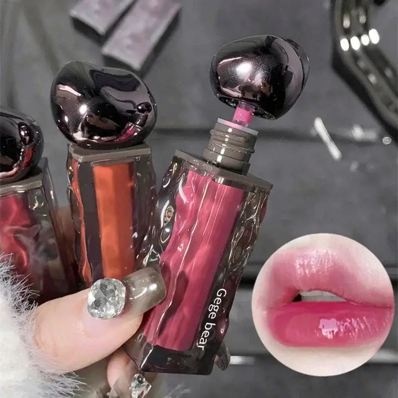 Gennemsigtig Vand Blank Orange Lip Gloss Rød Spejl Jelly Flydende læbestifter Fugtgivende Langtidsholdbar Lip Tint Stain Kosmetik — image 2