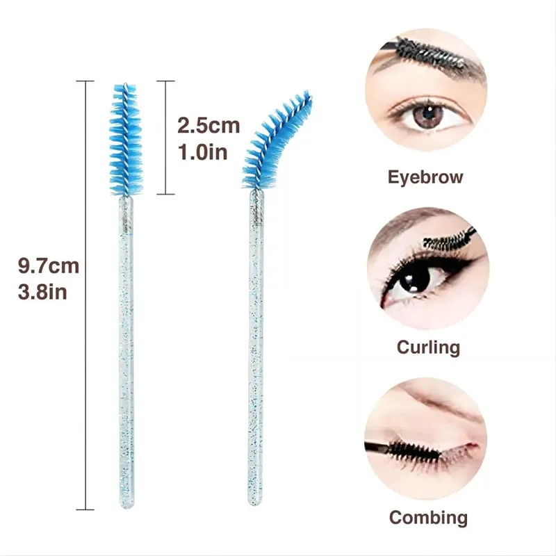 ขายส่งแปรงขนตามาสคาร่าขายส่ง Spoolies Eyebrow Lash แปรงทำความสะอาด Applicator แต่งหน้าเครื่องมือ 50/1000/2000 PCS — image 2
