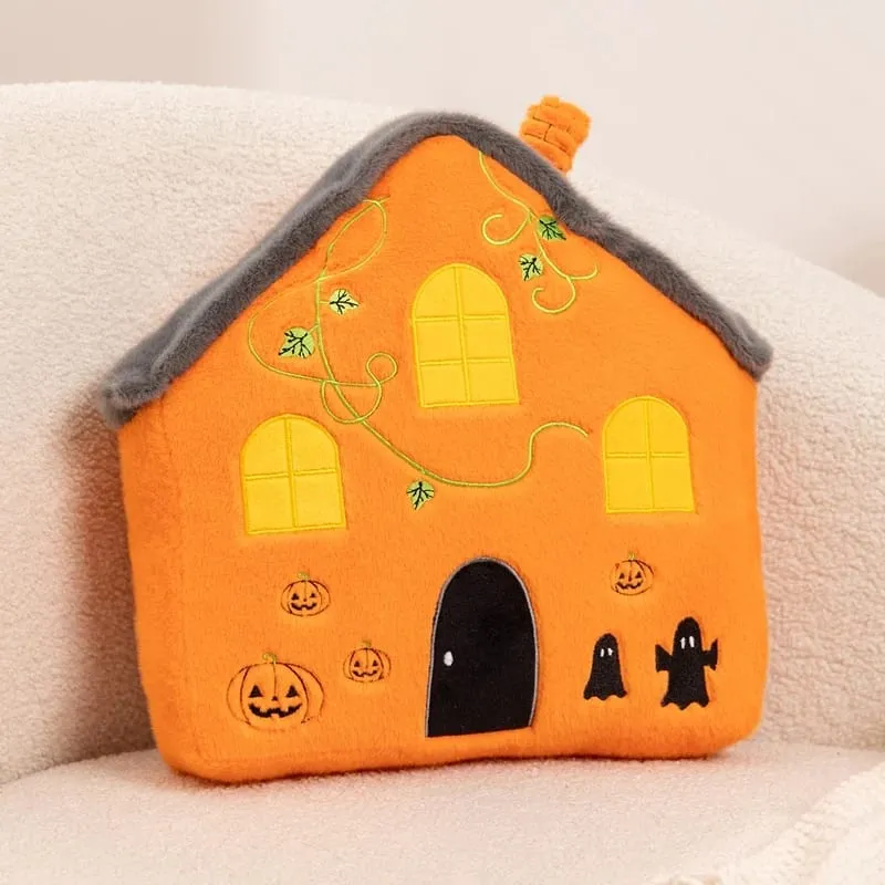 New Creative Halloween Ghost Plushie Soft Toy Pumpkin House Plush Pillow Funny Spooky Decor Cushion for Party Home
