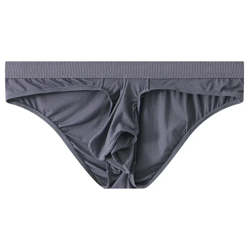 Slips d'été en soie glacée pour hommes, transparents, sans couture, à séchage rapide, culottes respirantes, sous-vêtements Ultra-fins
