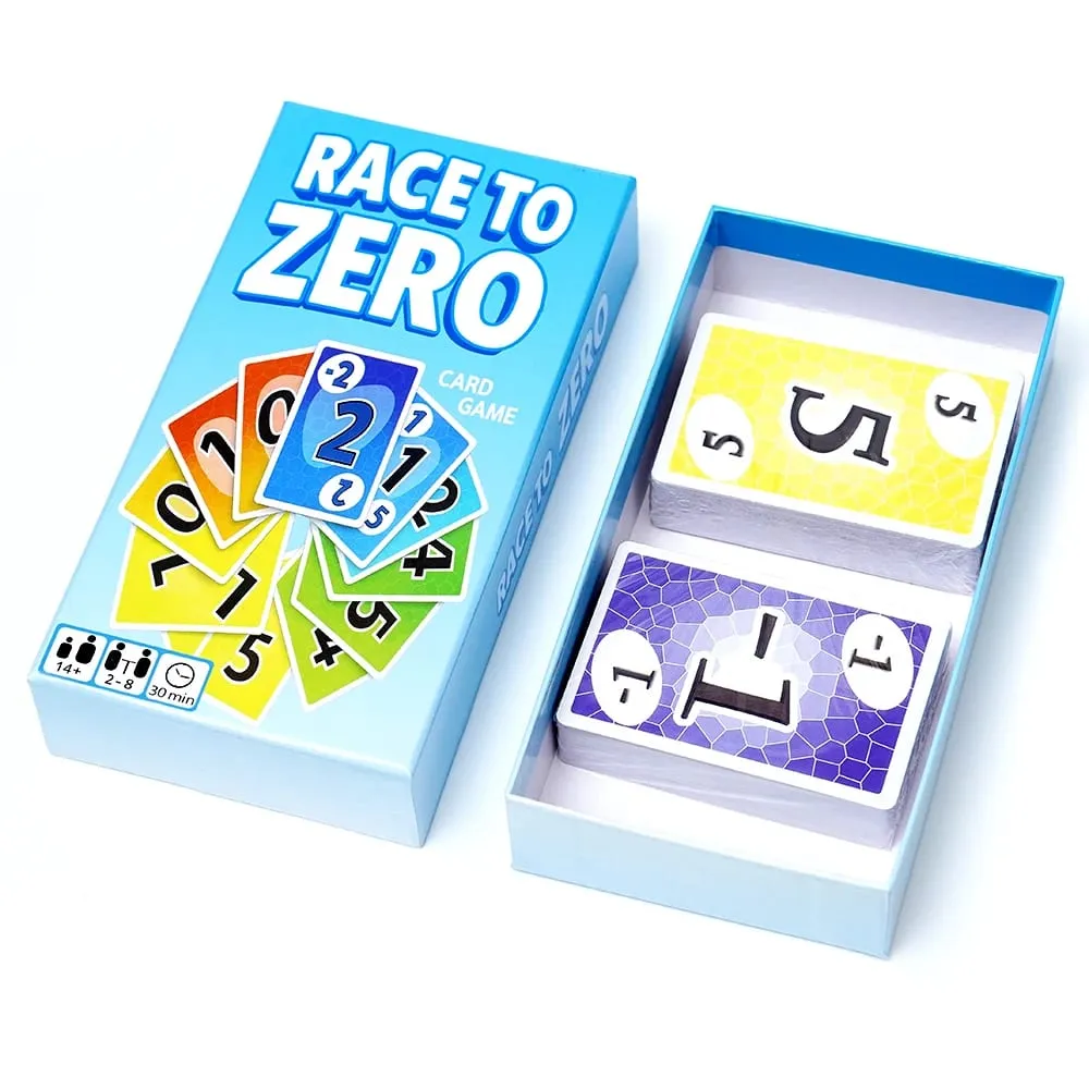 Race to Zero Card Game Fast Paced Strategy Card Game for Family Friends and Party Play Fun Competitive Number Travel Entertainme