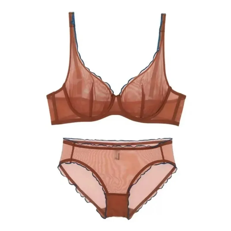 New Arrival Ladies Full Cup Bra Set Ultra Thin Minimizer Sexy Support Anti-Sagging Side Slim ABCD Everyday Comfort Lingerie Set — image 6
