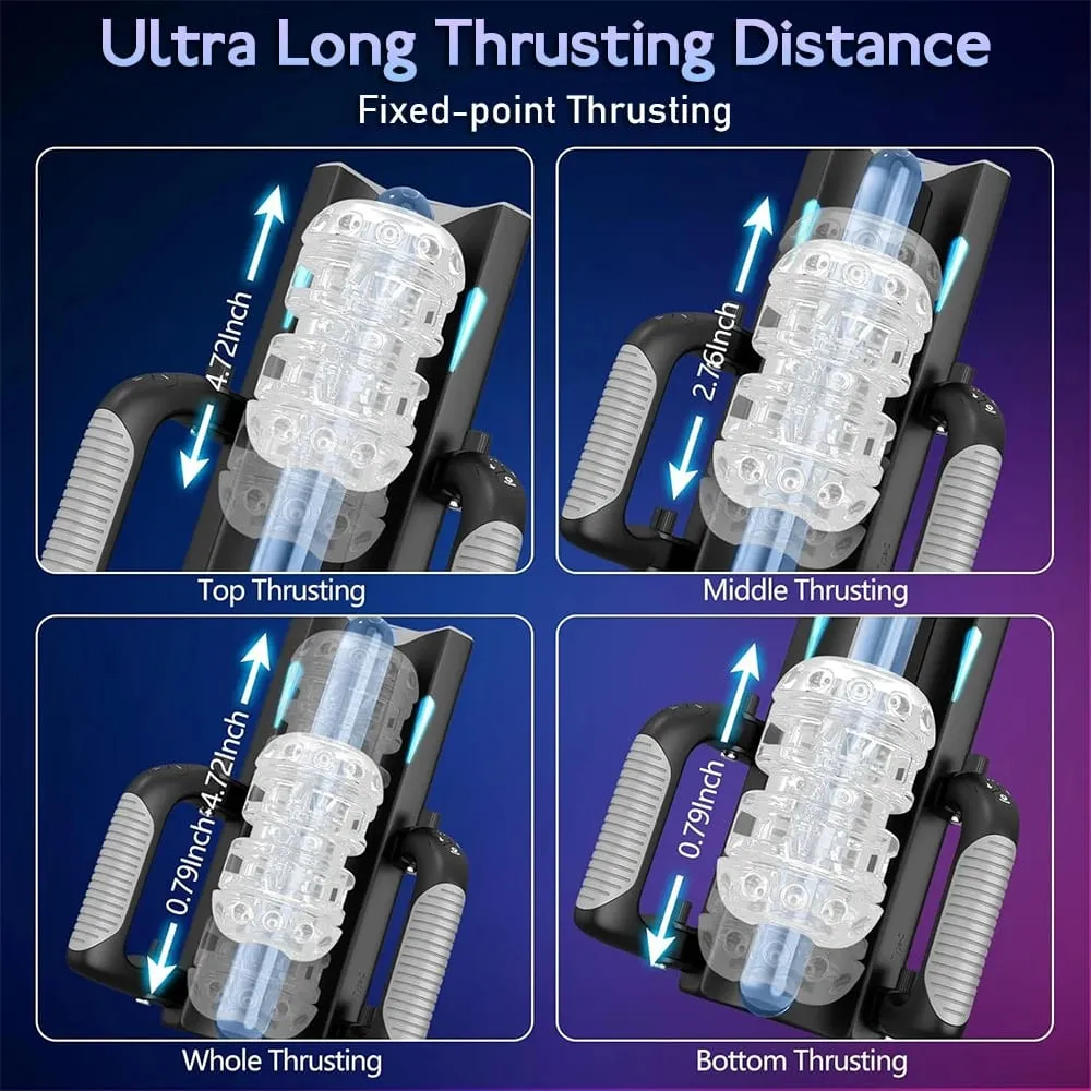 12cm 6-Segment Fixed-point Telescopic High Speed Male Masturbator One-Key Burst Masturbation Cup Trainer Sex Toys for Men