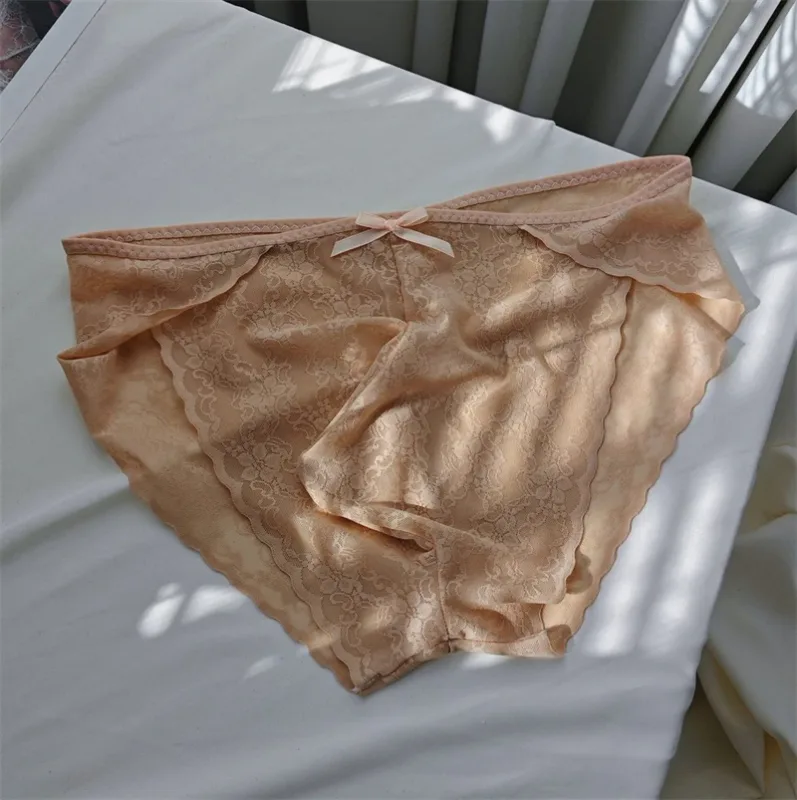 men's underwear Lace mesh sissy cuecas masculin no trace bow calzoncillos hombre without feeling cueca sexys tøy men lingerie
