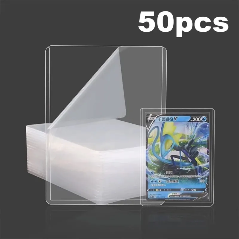 25-100pcs Hard Card Sleeves Anti Scratch Holder Top Loaders Protector Fit For YuGiOh Pokemon Sports Collect Cards Storage Toy