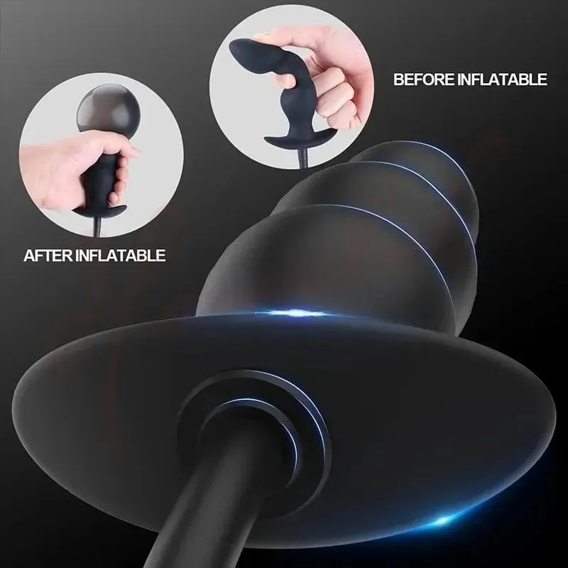 Anal Expander Expand Uppblåsbar Anal Plugg Överdimensionerad lavemang Training Butt Plug Butt Dilator Ass Prostata Sexleksak för män Kvinnor — image 2