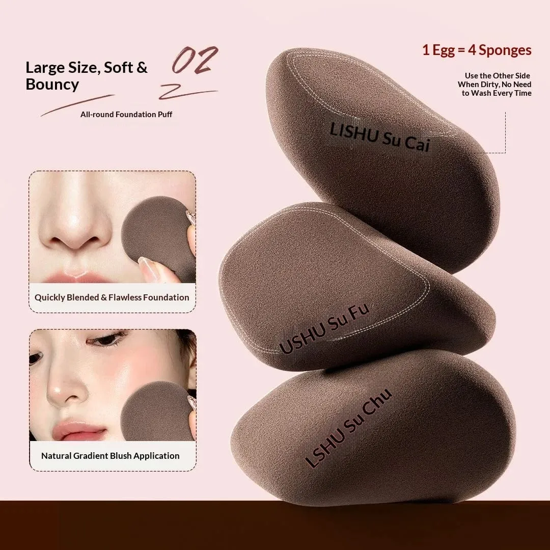 2PCS Finger Shape Makeup Sponge Set Precision Detail Face Cosmetic Tool Reusable Cosmetic Puff for Foundation Highlighter