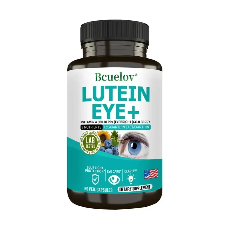 Lutein Eye + 9 Nutrients Supplement - Eye Care Beneficial for Vision Health and Blue Light Protection Reduce Eye Fatigue