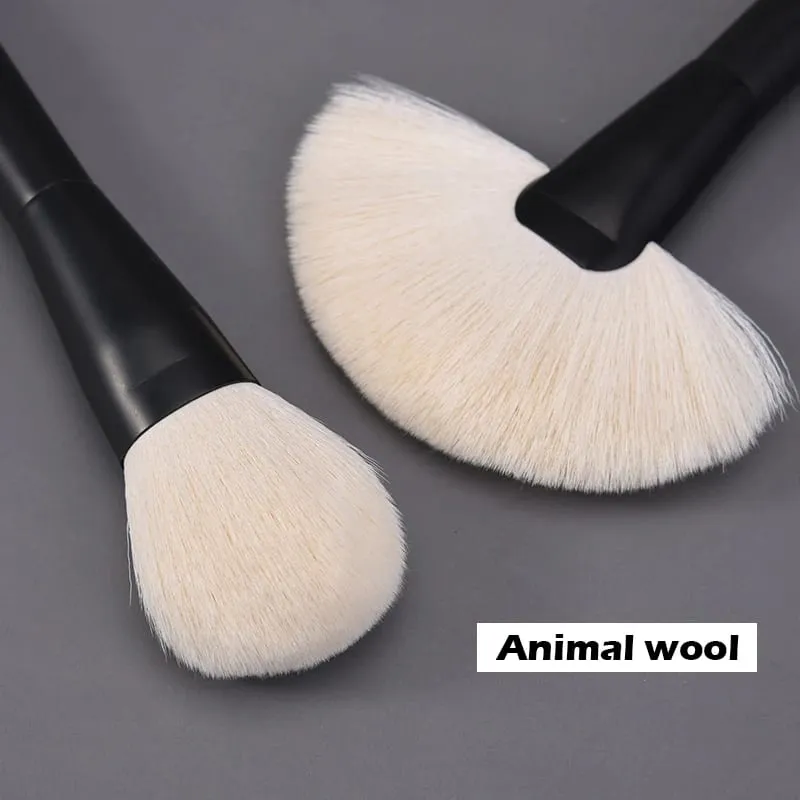 18PCS / 12PCS Animal Goat Hair Makeup Brushes Set Wood Handle makeup brush beginner makeup tools