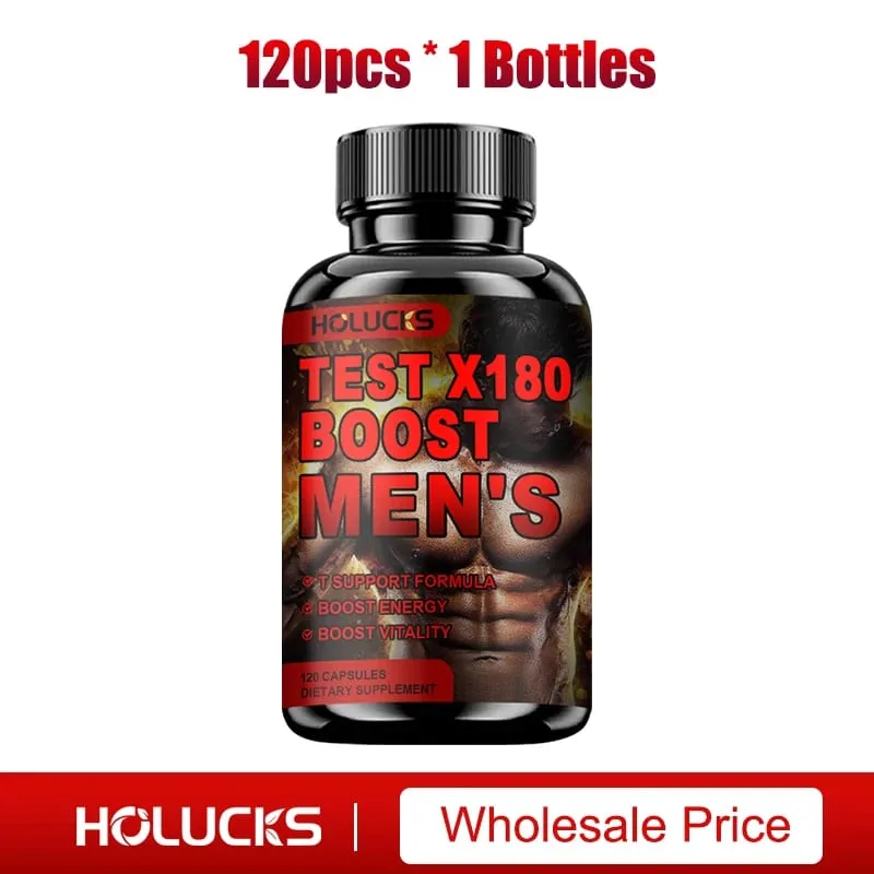 Test X180 Boost 9-in-1 T Support for Men with D-Aspartic Acid Fenugreek Tribulus Terrestris Boost Vitality & Performance