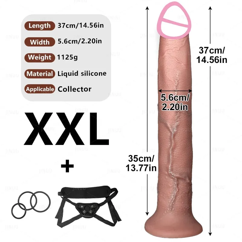 Realistic Long Dildo Anal Plug with Suction Cup Strap-on Penis Butt Plug Long Dick Sex Toys for Women men Phallus Anal Dilator