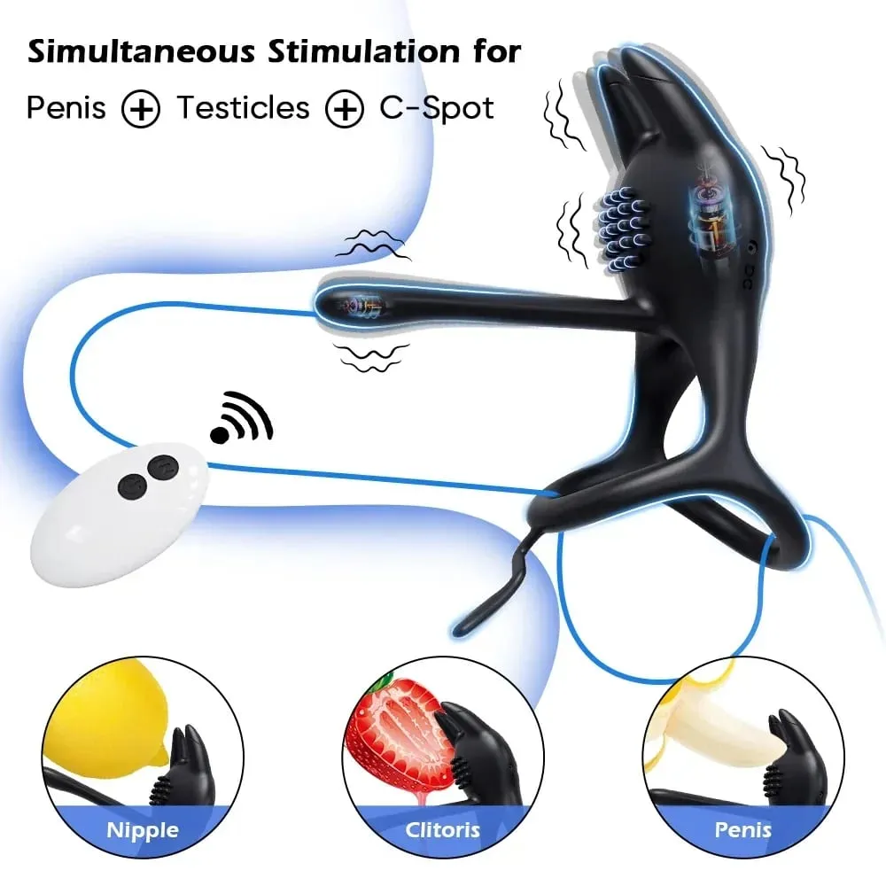 Vibrating Cock Ring Penis Ring for Men Ejaculation Delay Remote Control Penis Extension Clit Stimulator Sex Toy for Couples 18+ — image 2