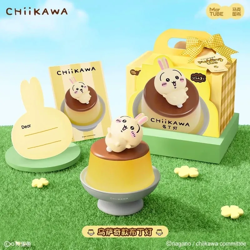 Chiikawa Pudding Lamp Kawaii Hachiware Usagi Desktop Ornament Toy Birthday Gift Anime Fans Bedroom Bedhead Atmosphere Lighting