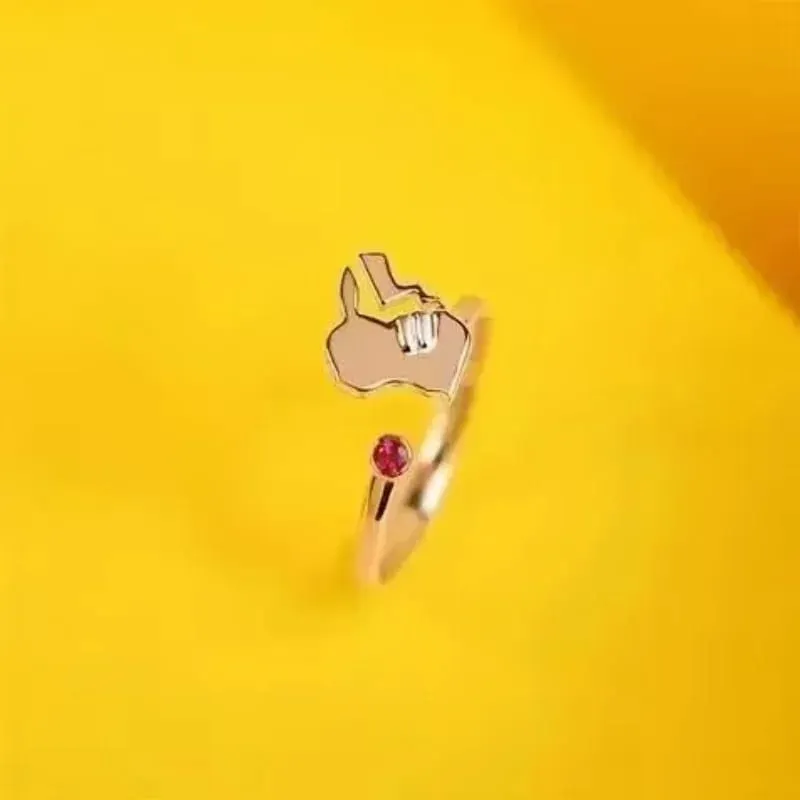 New Pokemon Litwick Dragonair 925 Silver Couple Ring Anime Fashion Cartoon Accessories Cospaly Peripherals Christmas Gifts — image 12