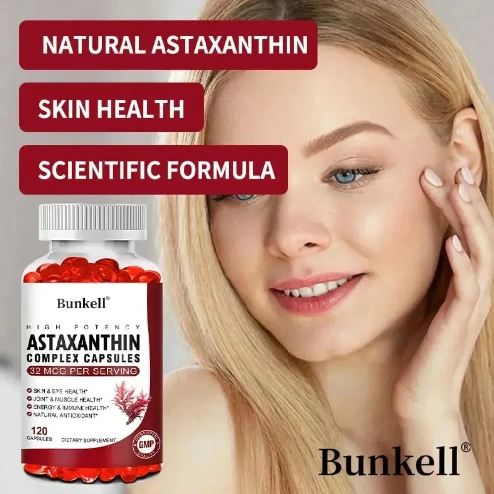 Huile de krill antarctique 120 mg astaxanthine 32 mcg capsules (EPA DHA) soutiennent l'immunité des articulations et de la peau, santé cardiovasculaire
