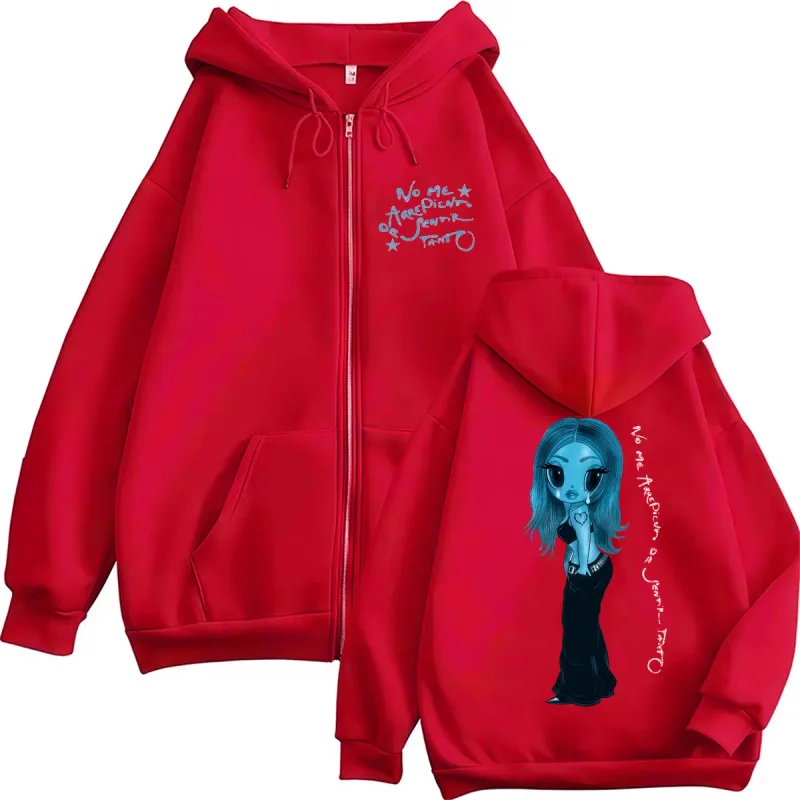 Karol G No Me Arrepiento De Sentir Tanto New Album Zipper Hoodies Music Fans Cardigan Sweatshirts Men Women Fleece Loose Coats