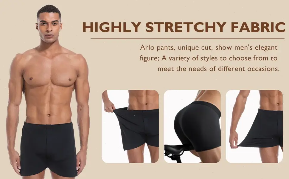 Men's Ice Silk Boxers Shorts Large Size Underwear Man Mid Waist Loose Arrow Pants Boy Home Pajamas Underpants Breathable Panties