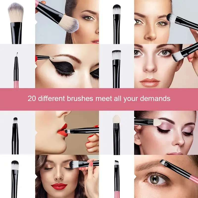 Makeup Brushes Set Premium Synthetic Kabuki Brushes Foundation Concealer Powder Blush Blending Face Eyeshadow Cosmetic Brushes S