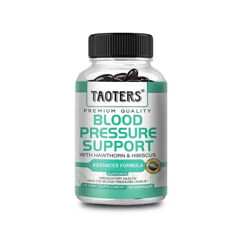 Blood Pressure Support Supplement Capsules Support Heart Cardiovascular Blood Flow Vein Leg Health Immune & Vascular Wellness