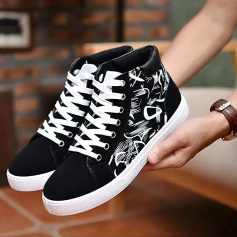 Pu Leather Men Shoes Sneakers Trend Casual Breathable Leisure Sneakers Non-Slip Footwear Vulcanized Shoes Tenis Masculino Boots