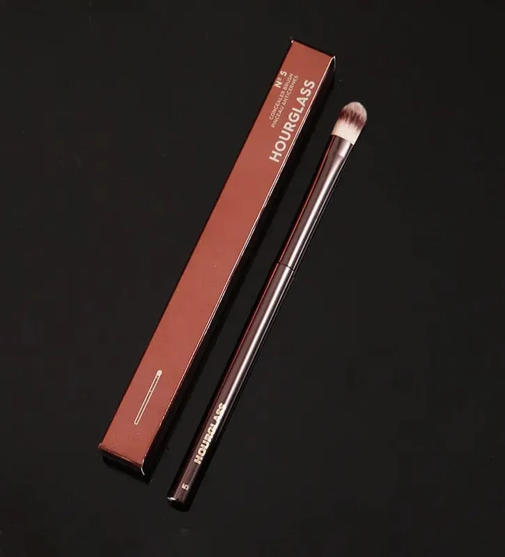 1pc Hourglass Powder Contour Makeup brushes Foundation Blusher Make up brush metal handle Concealer Bronzer high end with box