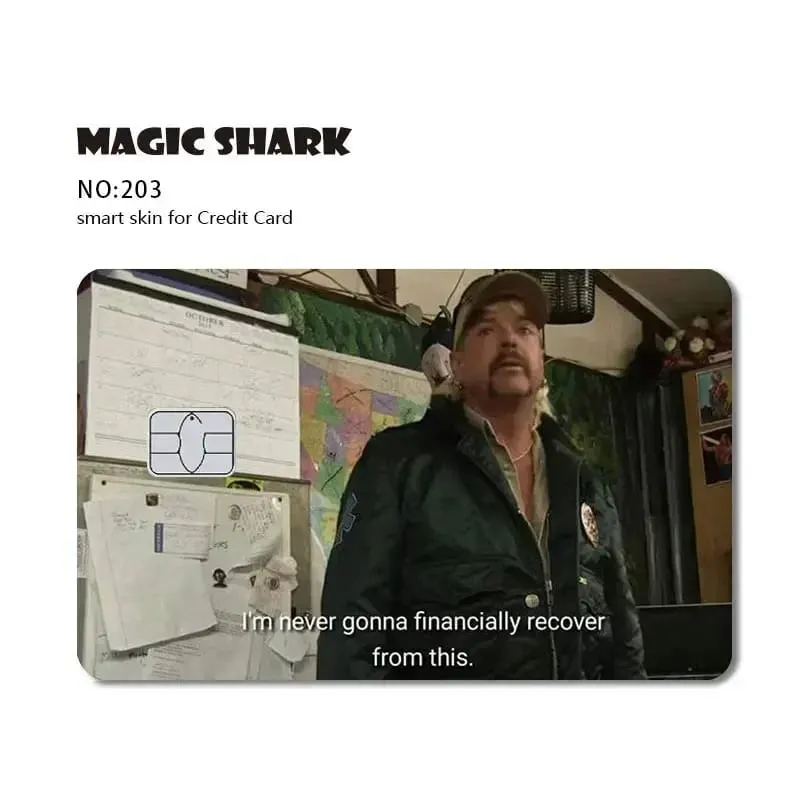 Magic Shark Meme Poke Dog Matte PVC Shockproof Sticker Film Skin Cover for Debit Credit Bank Card No Fade — image 16