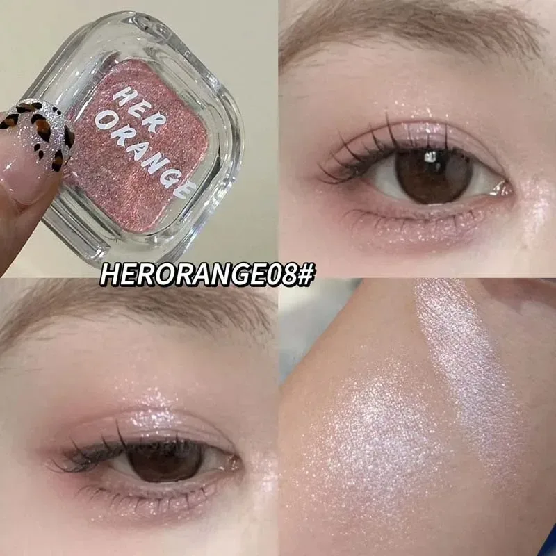 Red Brown Monochrome Eyeshadow Eyeliner Powder Palette Silky Matte Coral Red Lying Silkworm Eyeliner Waterproof Aegyo-sal Makeup