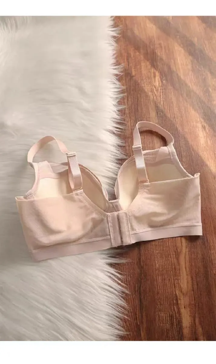 Nadměrná velikost bezešvé tenké spodní prádlo Push Up pro ženy Velká prsa vypadají menší Podprsenka s měkkými kosticemi proti povisnutí