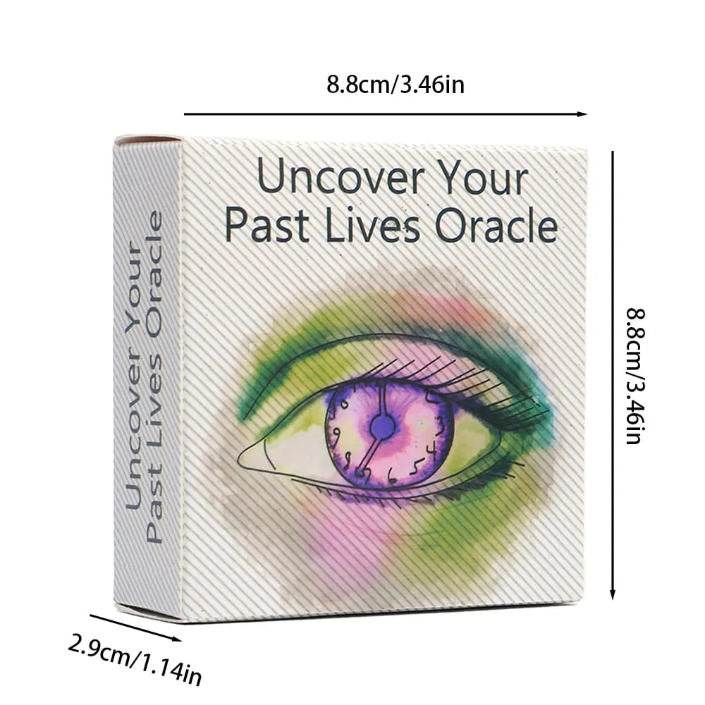 87 PCs Uncover Your Past Lives Oracle Cards Round Tarot Deck Divination Tool for Spiritual Enlightenment and Board Game
