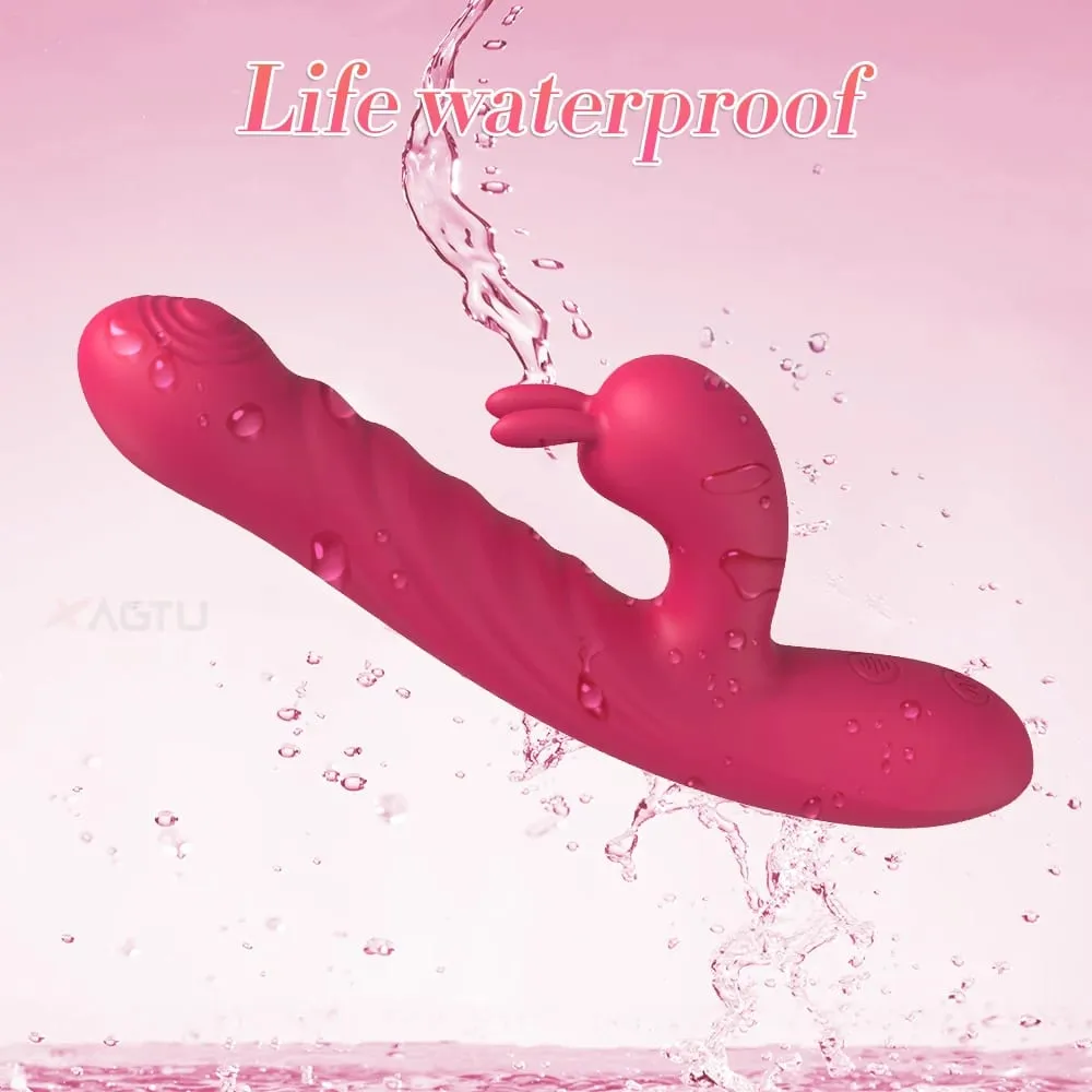 Adult Sex Toy Thrusting Rabbit VIbrator for Women Vibrating Dildo Telescopic G-Spot Clitoris Stimulator Female Masturbator — image 5