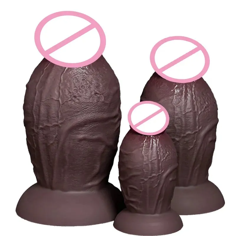 Super Realistic Anal Silicone Dildo Soft Huge Penis Suction Cup Dildo Vaginal Expander G-spot Stimulation with Strong Suction Cup Release Anal Training Hands Buttplug Adult Masturbator Cock Big Dick Butt Plug Sex Toys For Women Men Couples