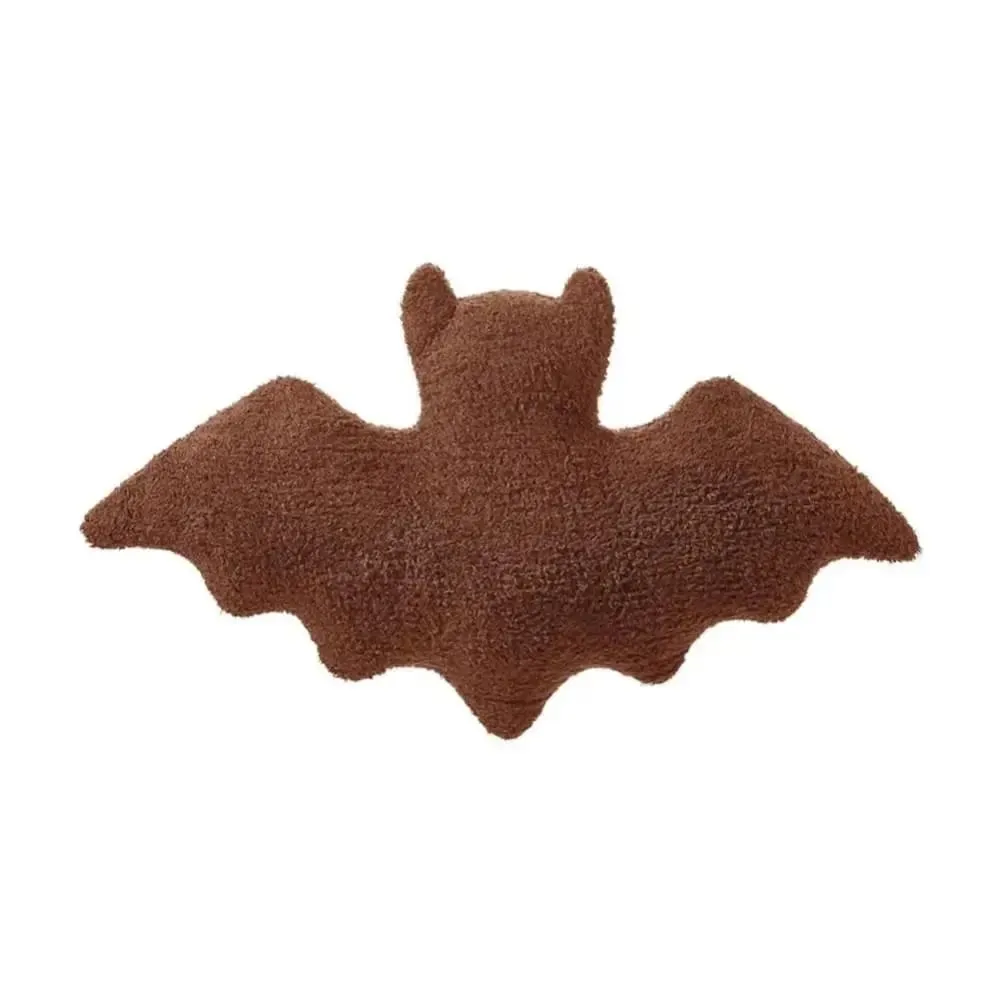 Material Bat Pillow Black White Brown Soft Fabric Bat Modeling Pillow Halloween Theme Gothic Bat Halloween Decoration