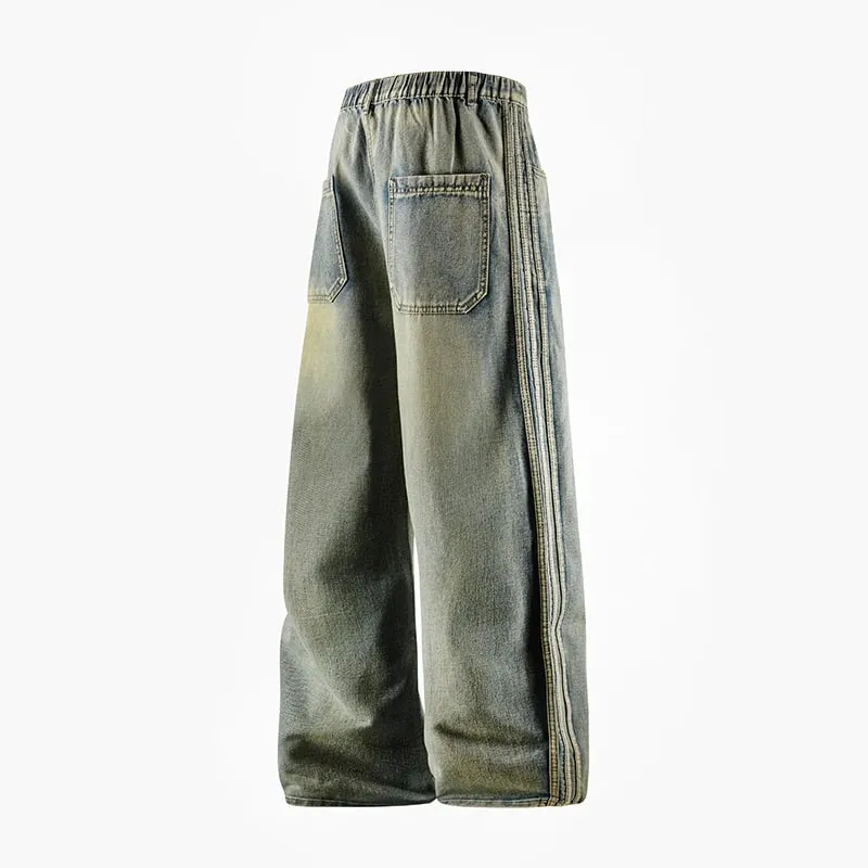 Baggy Jeans Man Pants Jeans For Men Trendy Wide Leg Loose Straight Trousers Spring And Autumn Casual High Street Fashion