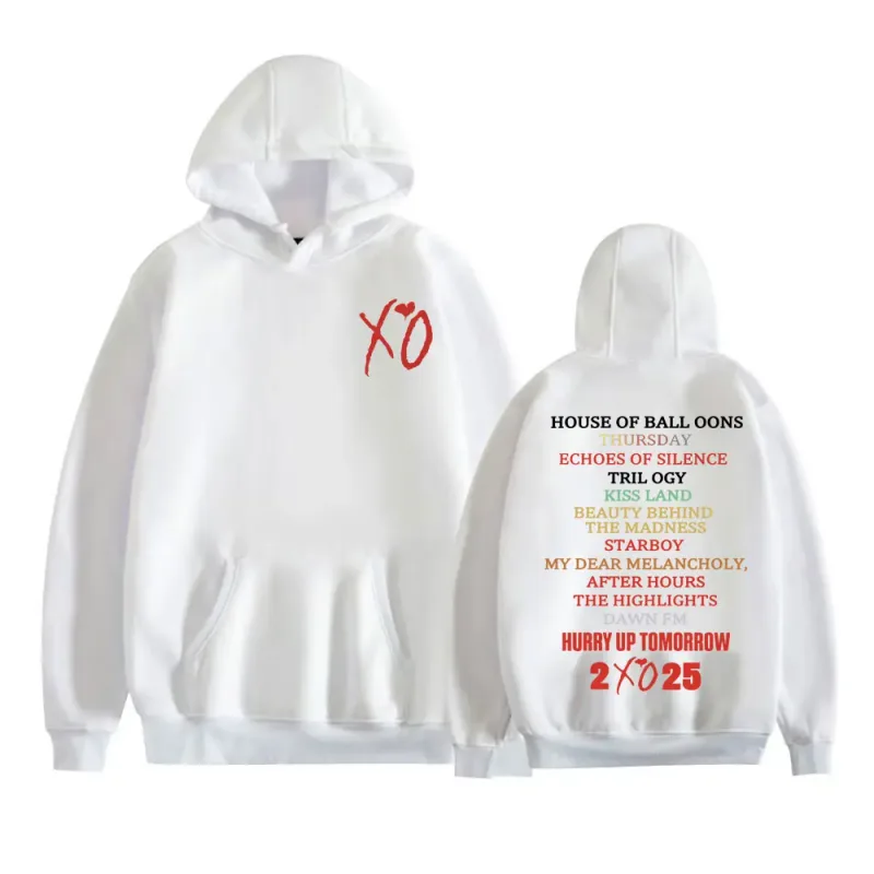 The Weeknd After Hours Album 2025 Print Hoodies Men's Clothing Fashion Hip Hop Street Sweatshirt Fleece Comfort Oversized Hooded