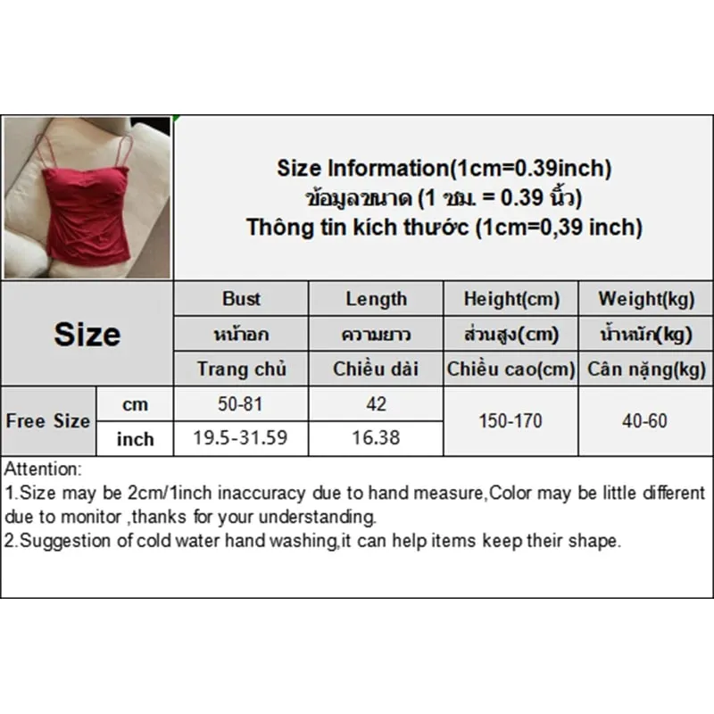 New-Sexy Solid Pleated Tank Camisole Women's Summer Spaghetti Strap Sleeveless Tops