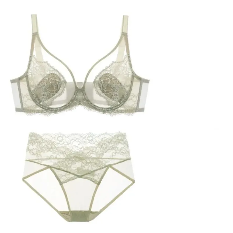 New Design Sexy Underwear Push-up Bra Ultra Thin Soft Underwire Bra Underpants Set Hottie Set Anti-sag Bra Small Boobs