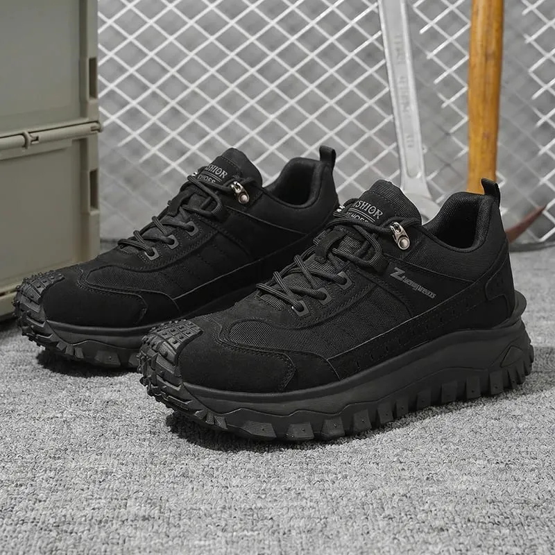 Outdoor Casual Sneakers for Men Thick Bottom Durable Comfortable Lining for Hiking Camping Daily Outing