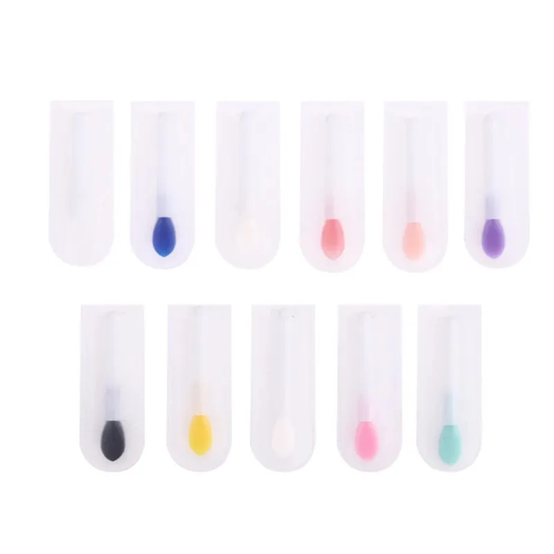 10pcs Silicone Lip Brush Set Maliit na Makeup Brushes Lipstick Applicator Brushes Para sa Pangangalaga sa Labi Paggamit ng Makeup
